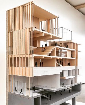 University of Chicago Center in Paris Architectural Model by Studio Gang