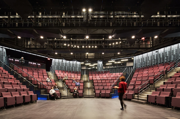Interior of Main Theater at Writers Theatre, a cultural building designed by Studio Gang