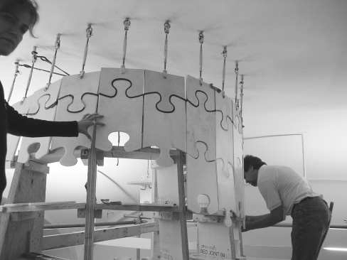 Marble Curtain installation and construction process by Studio Gang