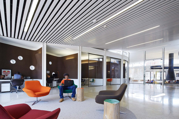 Arcus Center for Social Justice Leadership Interior Workspace, designed by Studio Gang