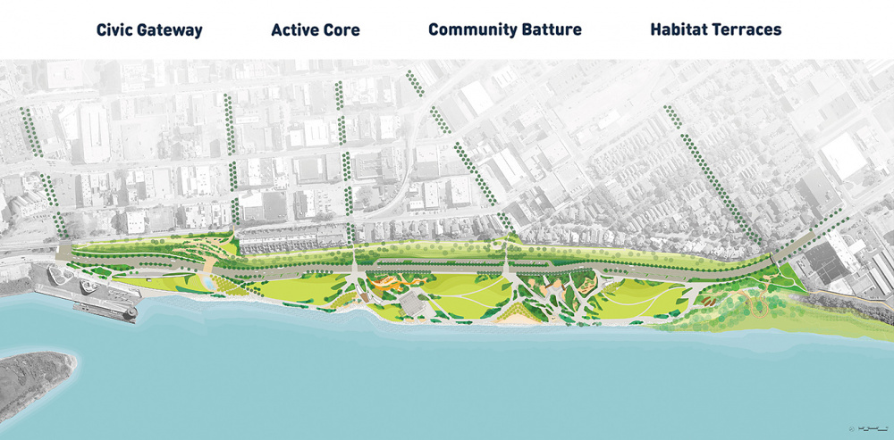 Tom Lee Park Site Plan, designed by Studio Gang and SCAPE
