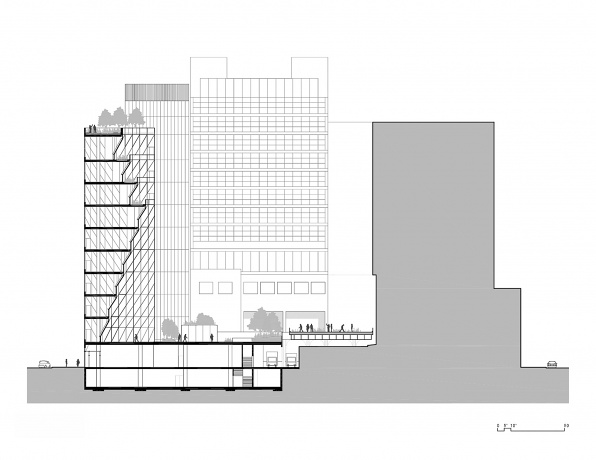 Solar Carve Section Drawing, designed by Studio Gang